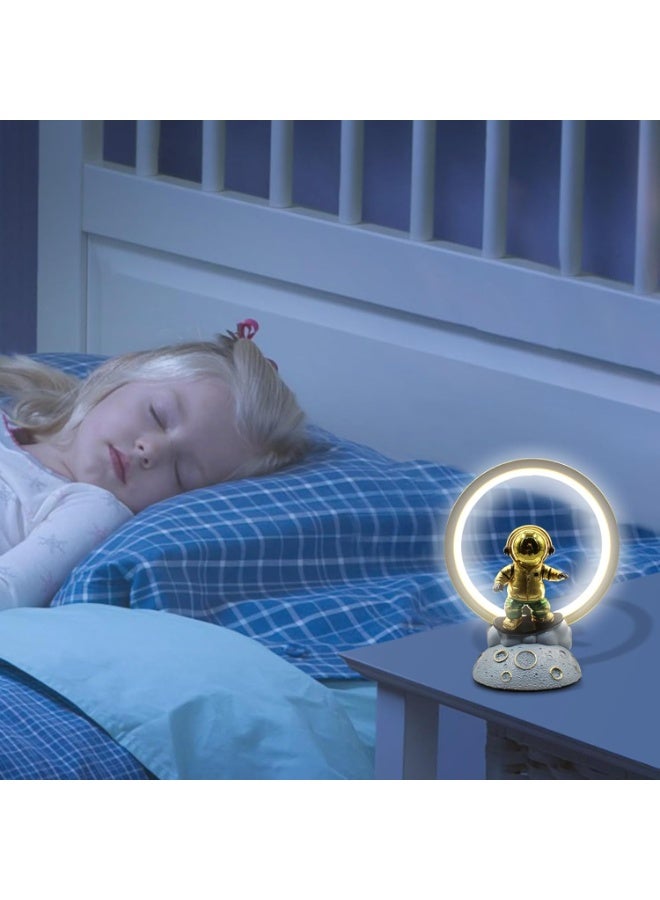 Astronaut Aesthetic Bedside Night Lamp - 360° Rotating LED Galaxy Mood Light for Bedroom & Nursery - Creative Kids Room Decor with Remote Control & Smart Timer - Soft Nebula Ambiance Lamp for Sleep & Relaxation - Image 5
